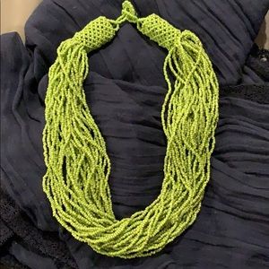 Peridot green beaded necklace